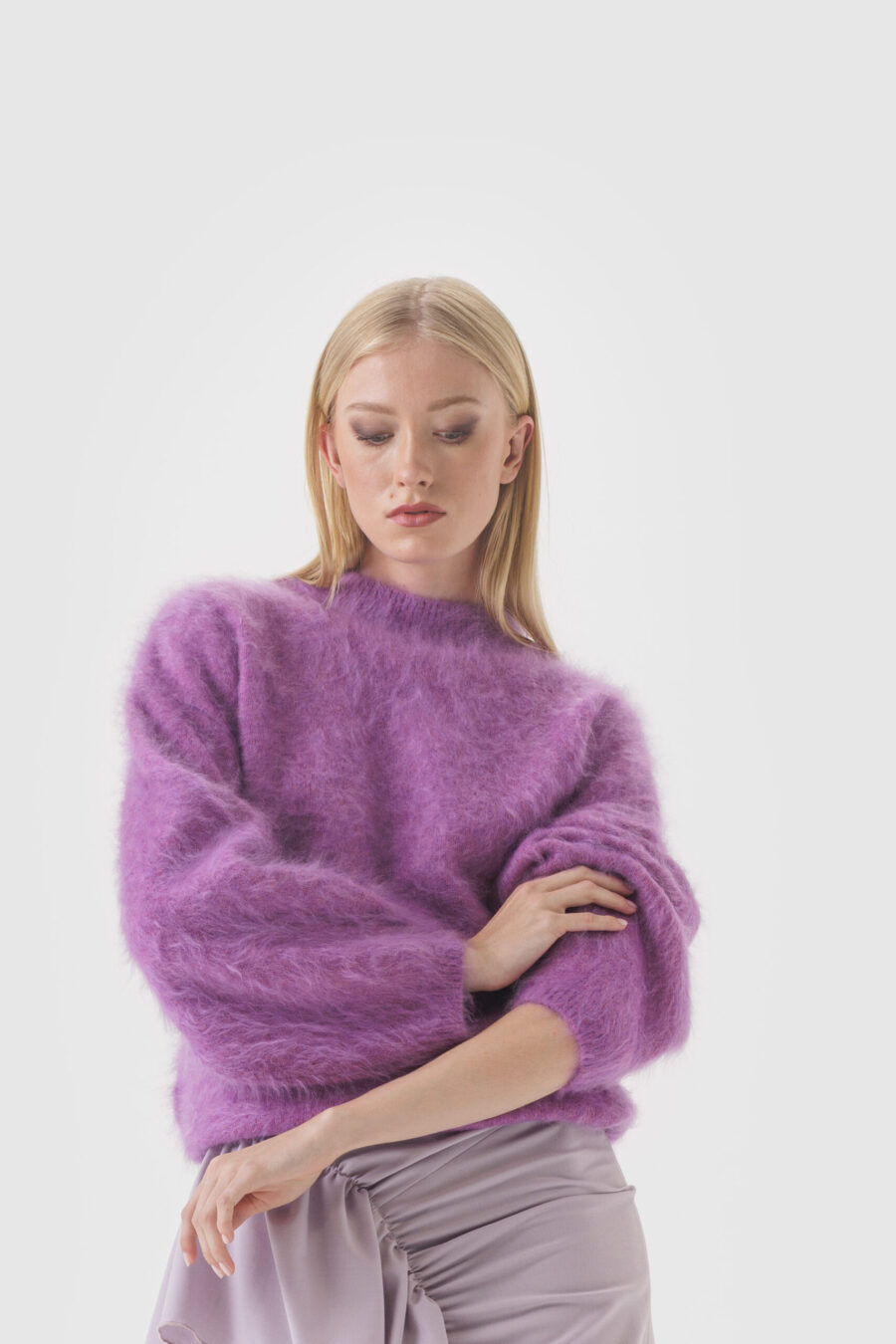 Kaschmir Pullover Lila Damen