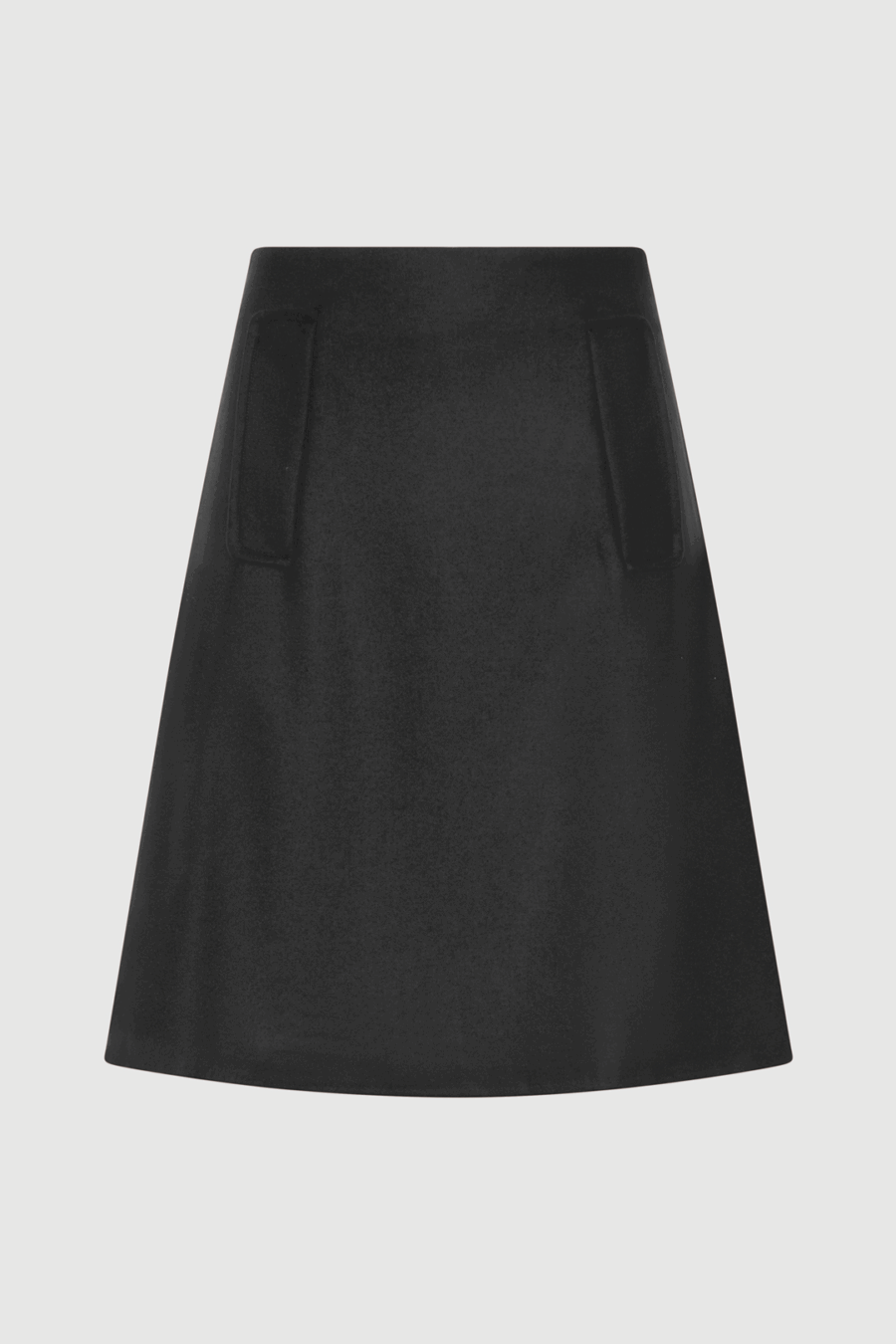 Knieumspielender Rock in Schwarz