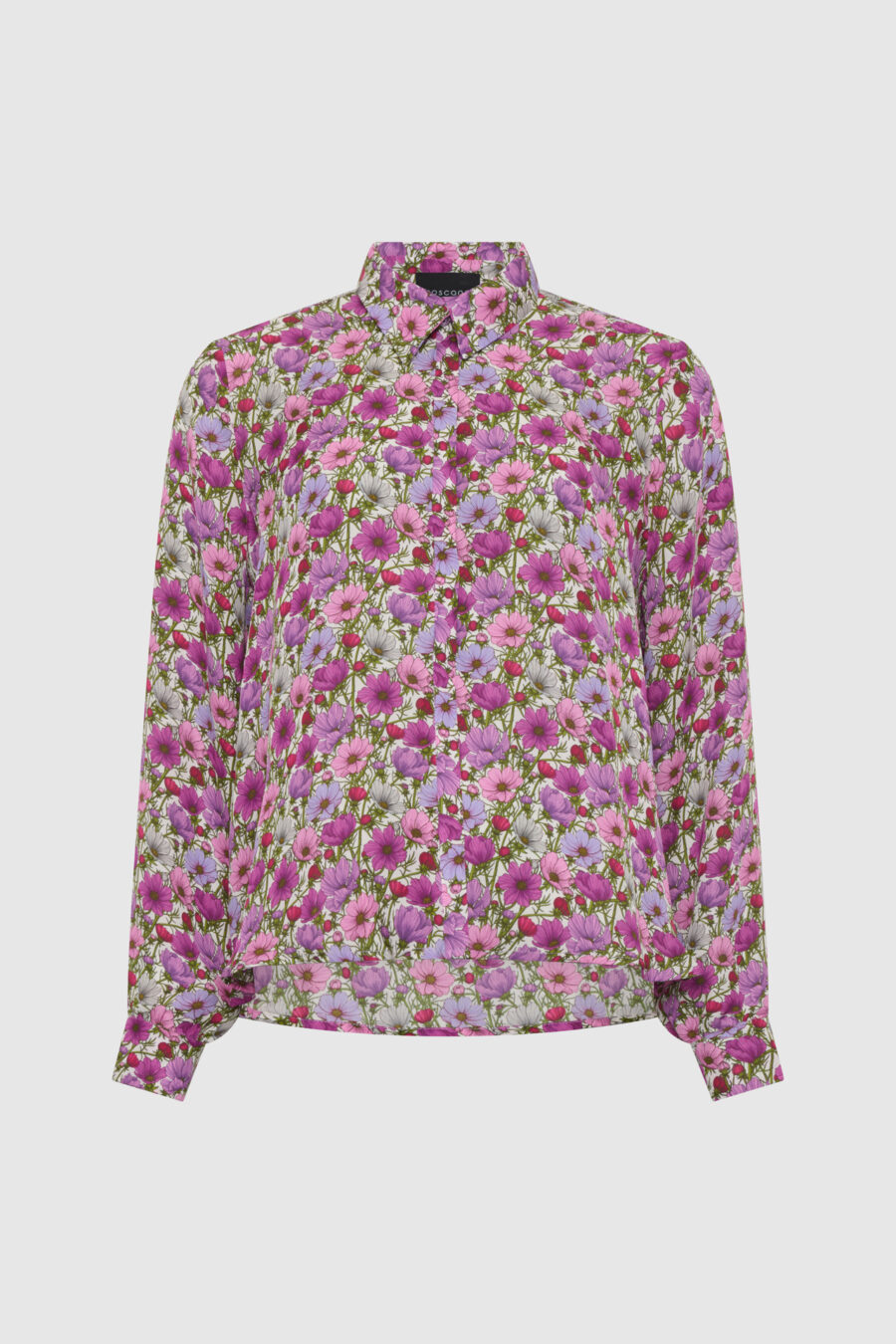 Bluse, Seidenbluse, bluse mit Blumen, Bluse in pink