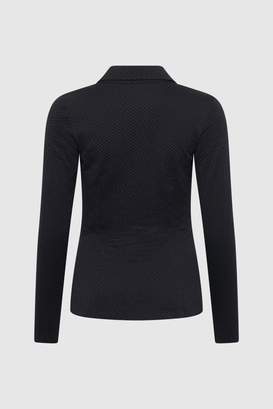 schmale, schwarze Damenbluse, enge Bluse, elastisches Material