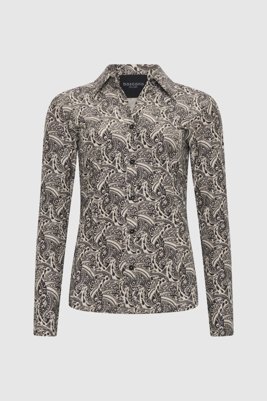 schmale, schwarze,weisse Damenbluse, enge Bluse, elastisches Material