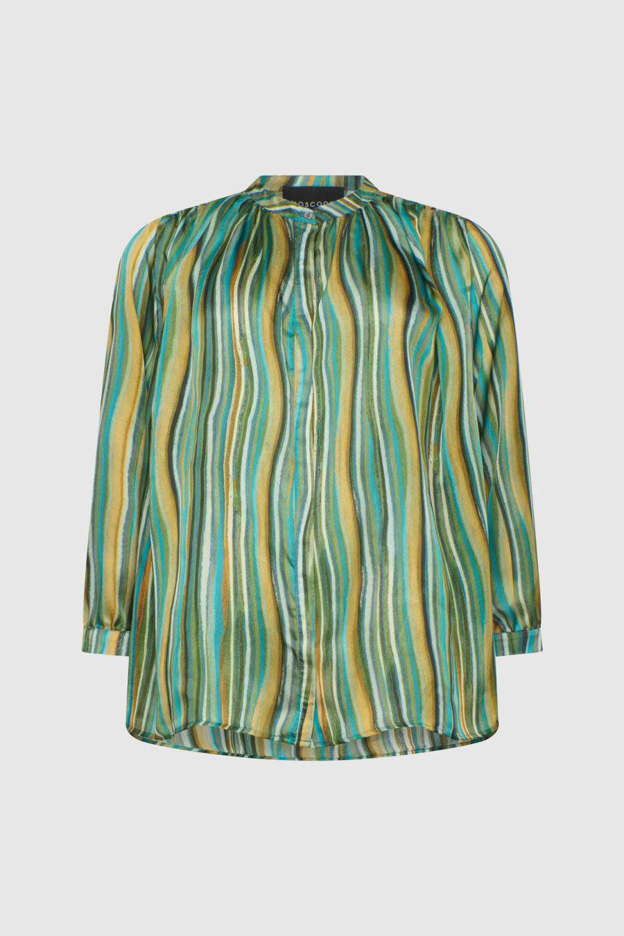 zarte Bluse in Streifen, grün gelb, Damenbluse, Bluse