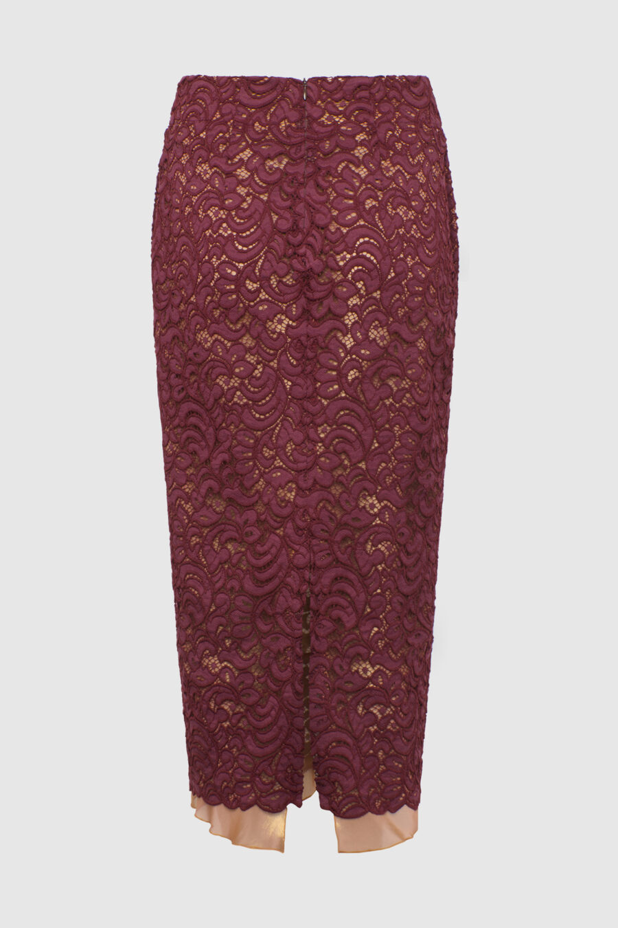 Rock, Wolle, Schurwolle, Creme, Grün, Rot, Muster, Print, Bordeaux, Maxirock, Wollrock, Spitzenrock mit Seide, rot, Beerenton