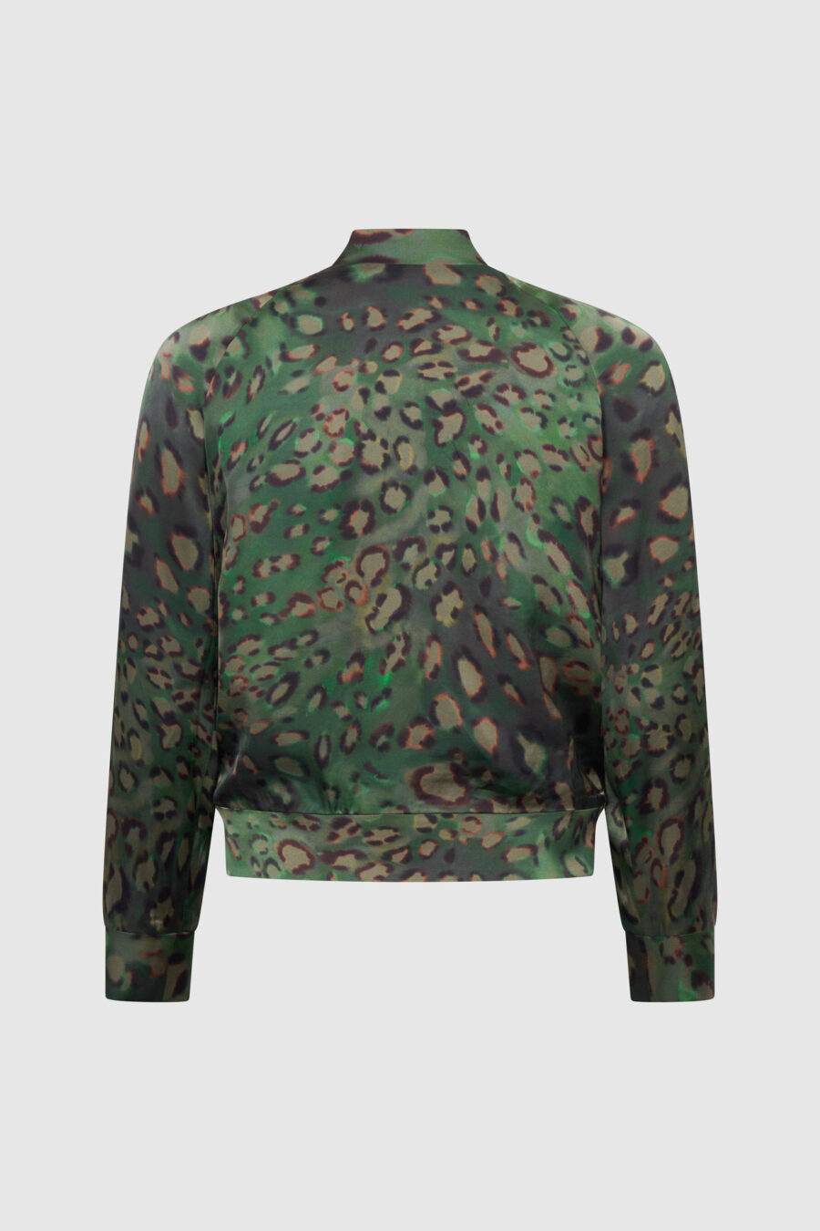 Bomberjacke mit Animal-Print in Grün