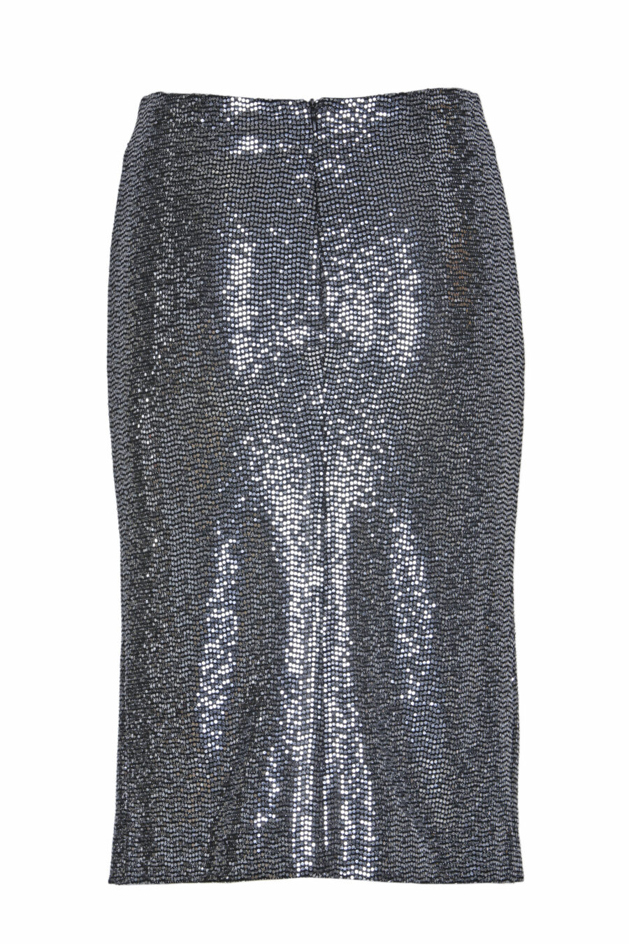 Rock mit Schlitz, paillettenrock, silberner Rock