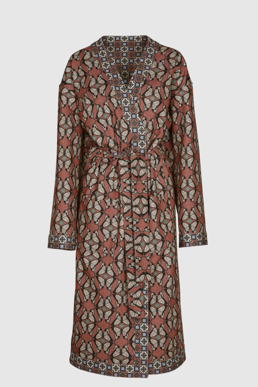 Langer Wende-Kimono mit grafischem Print