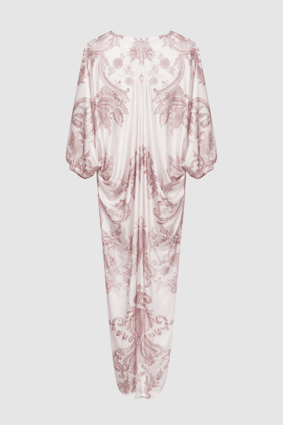 Kleid Tunika Weiß-Rosa Rückseite