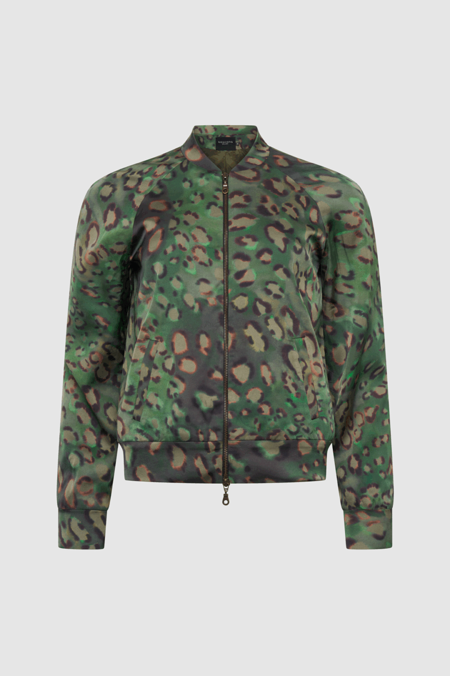 Jacke im Animal Print mit Reissverschluss