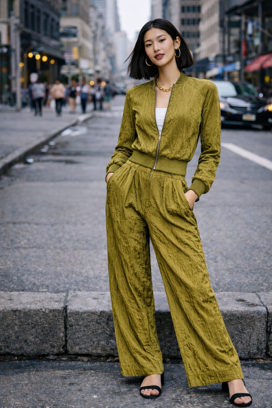 2026_Sommer_Boscana_JackenMaentel_JACKE-MIT-LEICHT-CRINKLEARTIGEN-STRUKTUR-IN-OLIVE_Modelfoto
