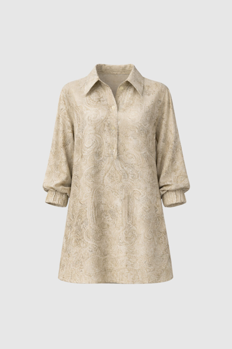 Tunika in Creme und Braun