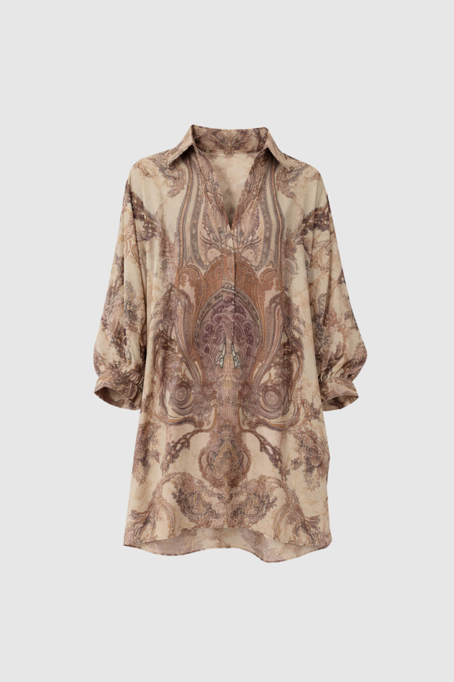 Tunika in Rosé und Creme