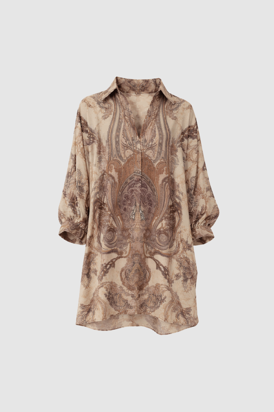 Tunika in Rosé und Creme