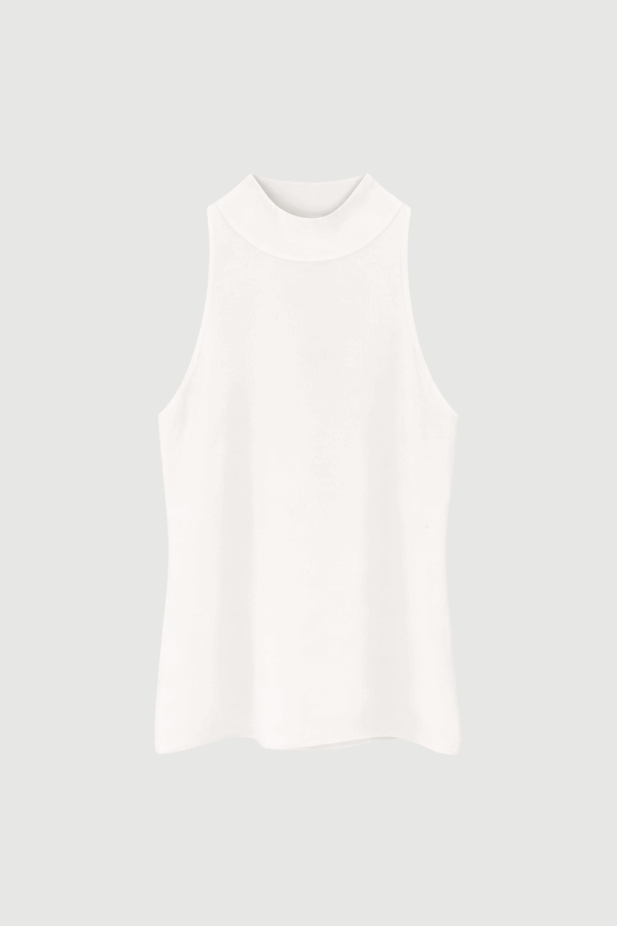 Ärmelloses Stricktop in Off-White
