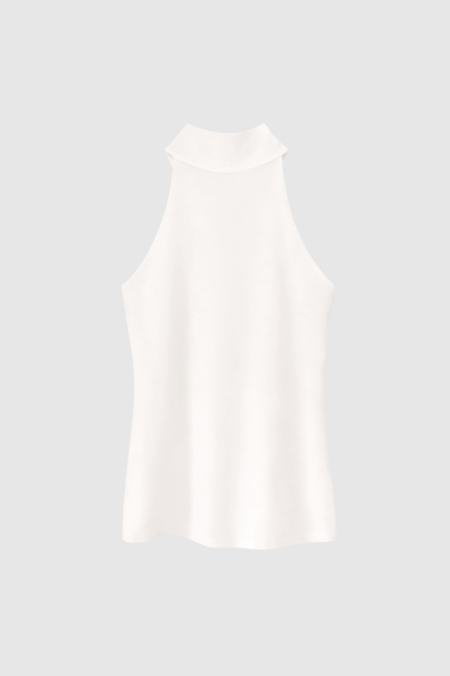 Ärmelloses Stricktop in Off-White Back