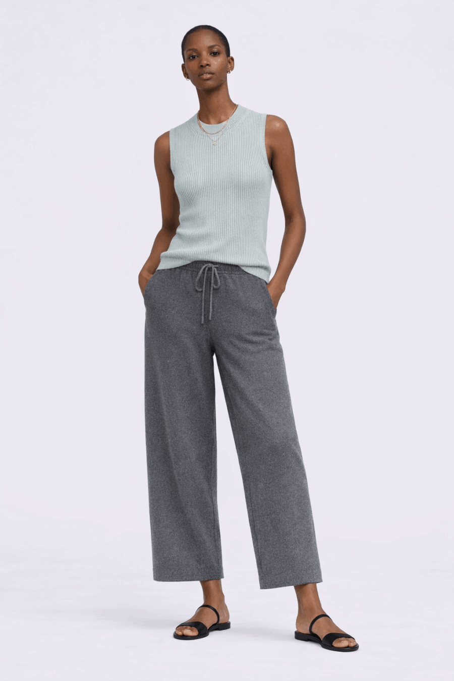 Kaschmir Pullunder Grün Damen Front