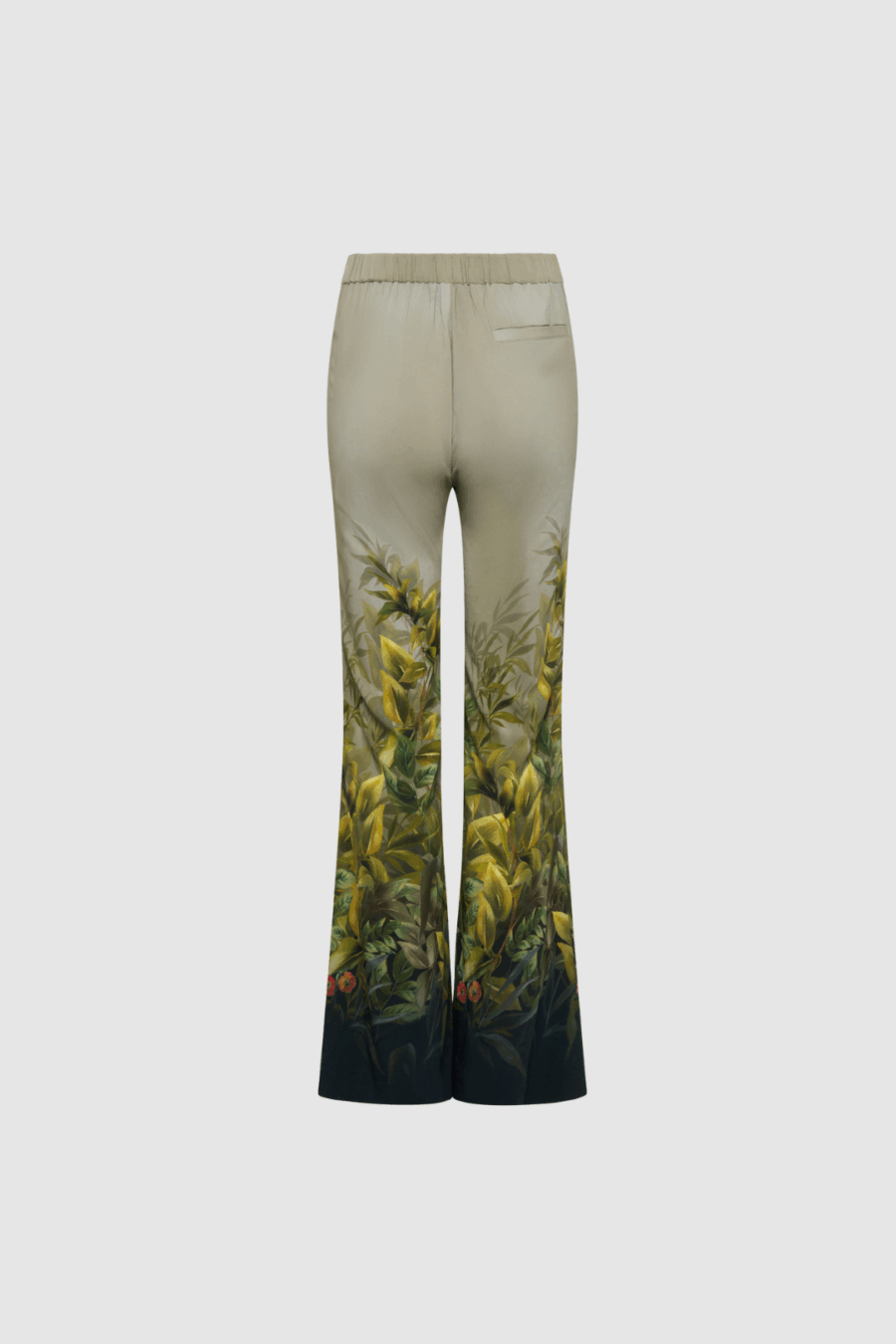 Freizeithose mit floralem Landschaftsprint in Olive : Khaki Back