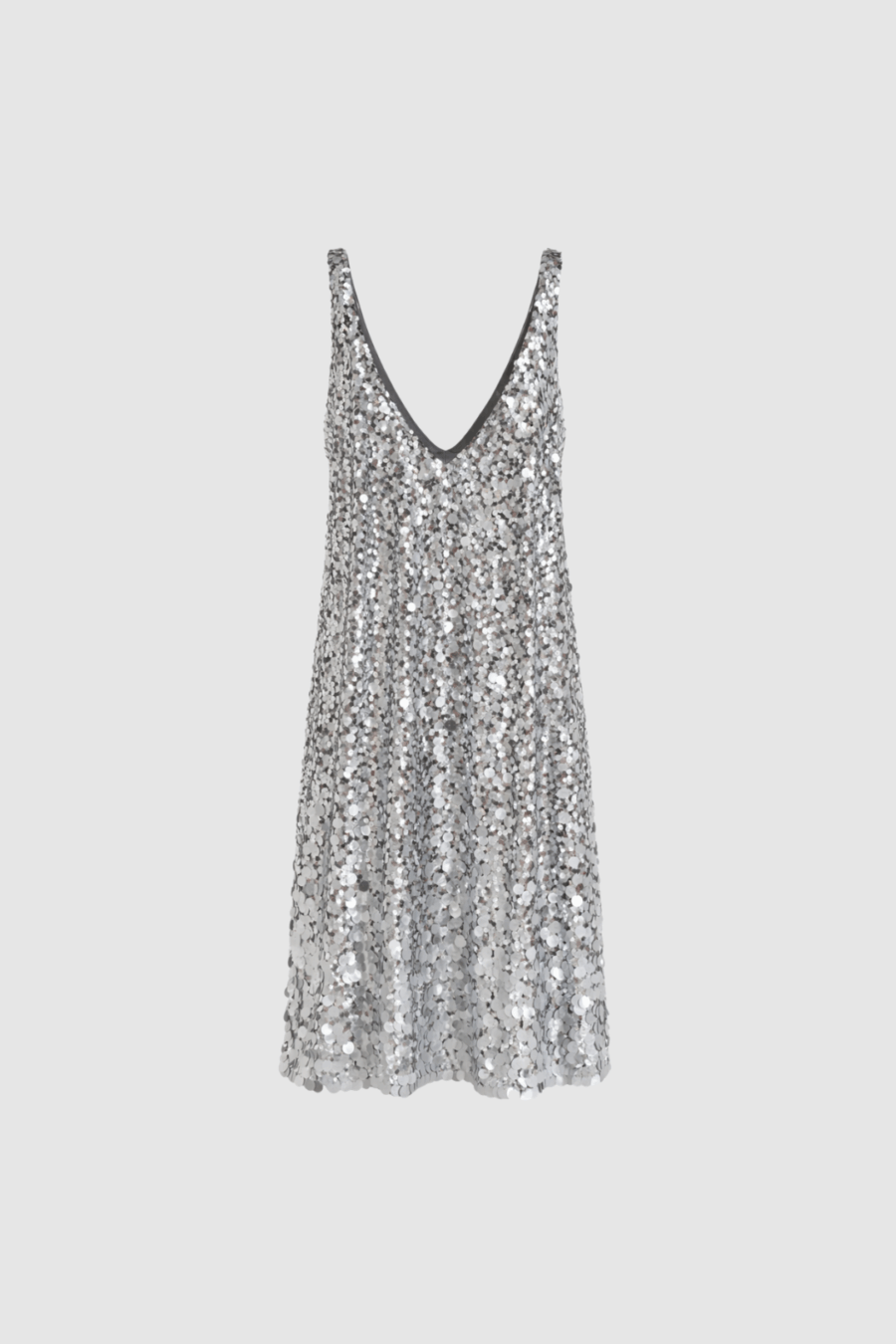 Paillettenkleid in Silber Back