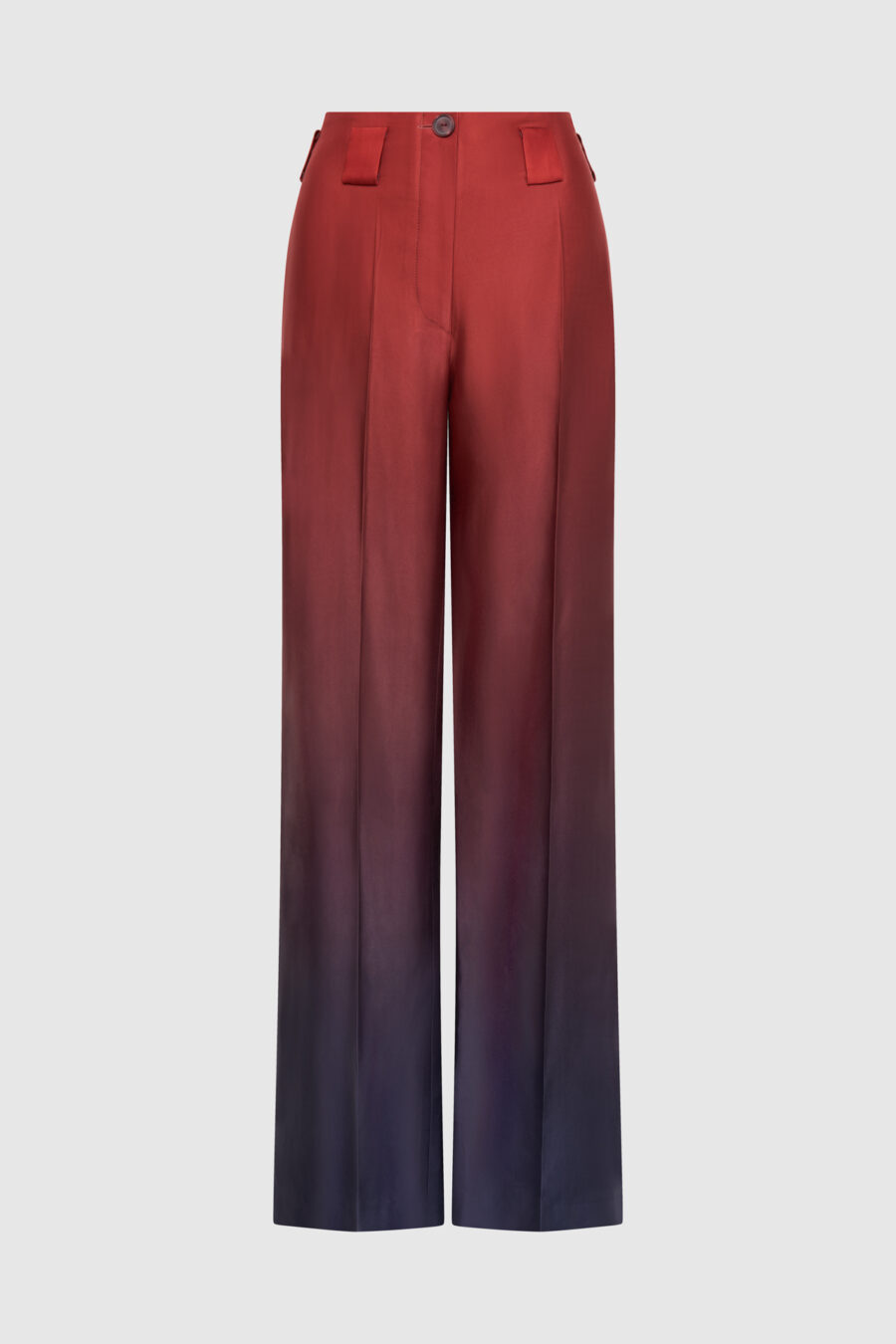 Weite Hose im Farbverlauf bordeaux zu Lila Blau, oversized Hose