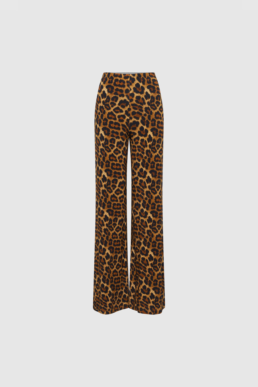 Elastische weite Hose mit verdecktem Gummiband in Animal Print