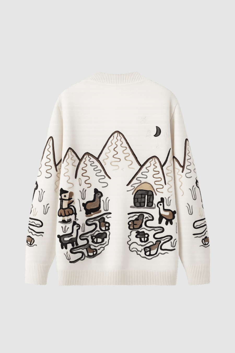 Luxuriöse Jacke aus Kaschmir in Off White bestickt Back