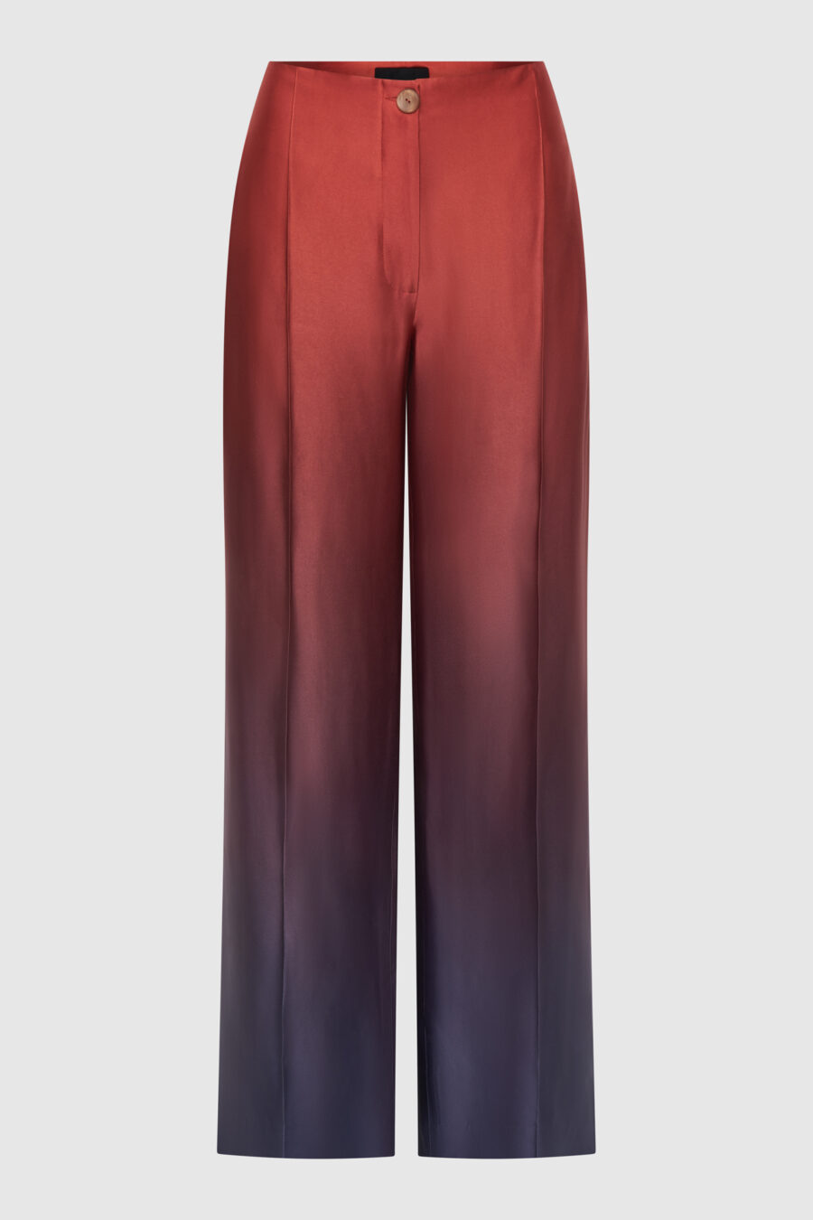 Weite Hose im Farbverlauf bordeaux zu Lila Blau, oversized Hose