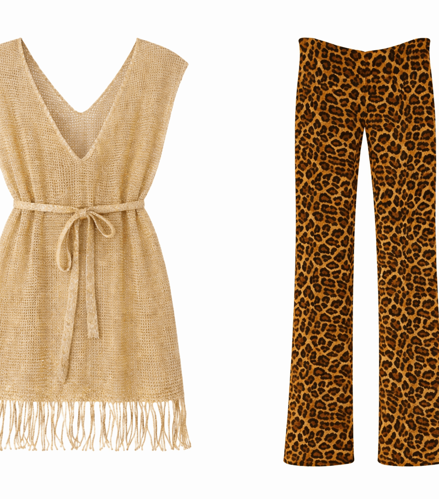 Tunika und Animal Print Hose
