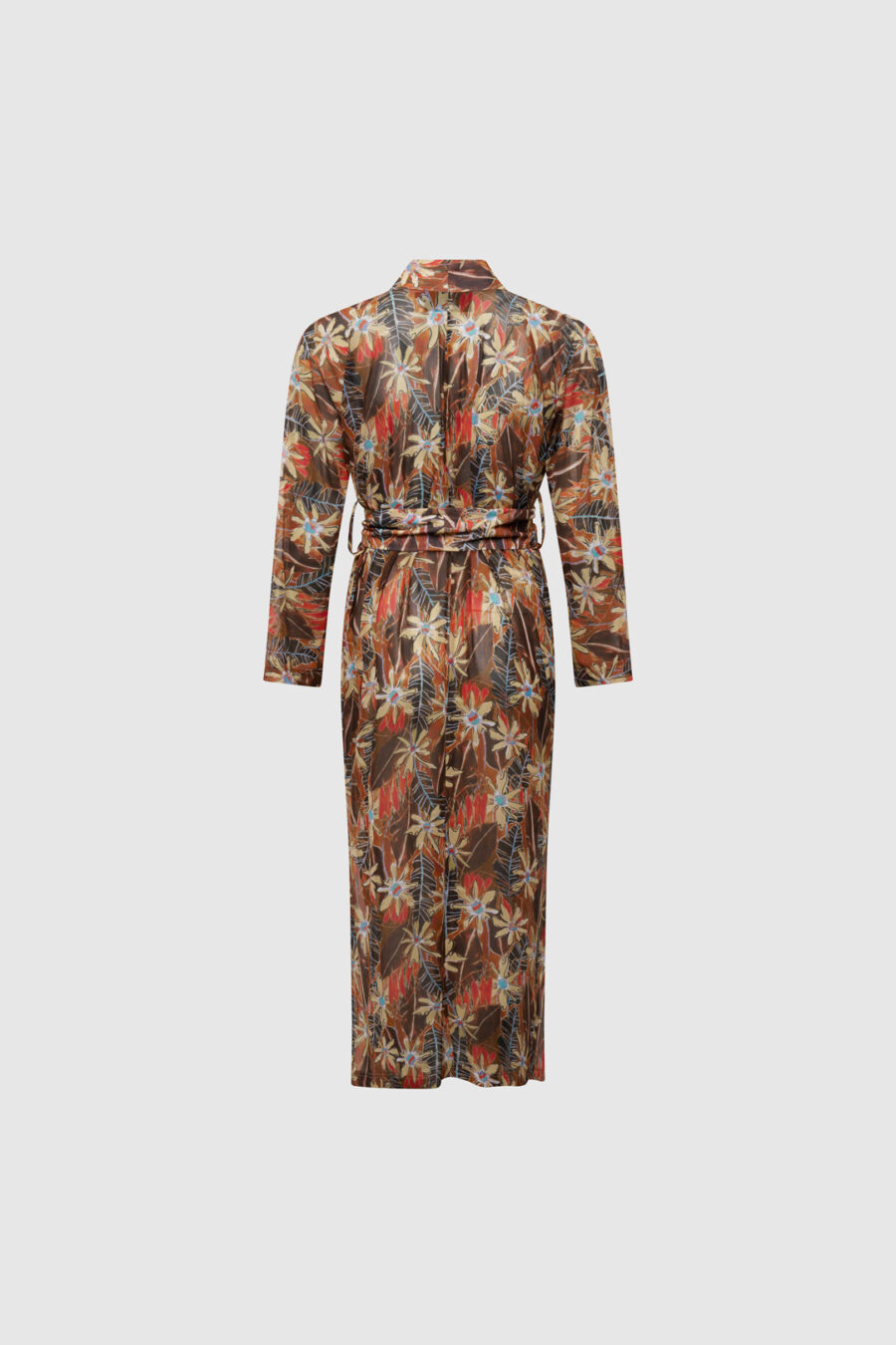 Kimono mit Print in Braunuancen