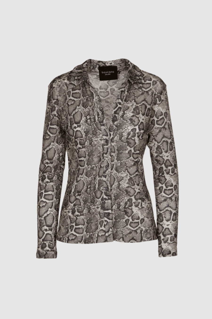 Taillierte Bluse mit Animal-Print