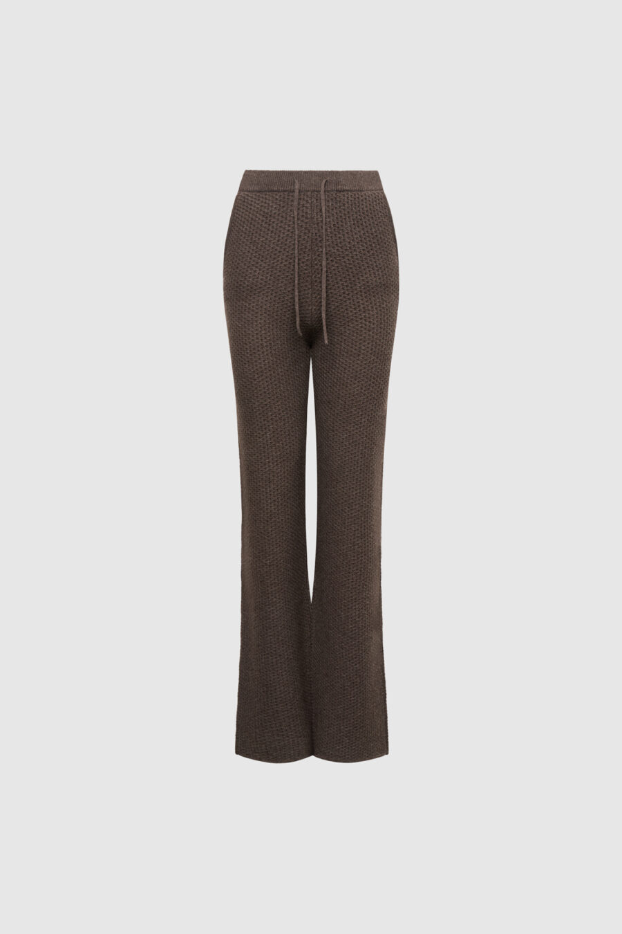 Strickhose aus Merinowolle in Braun-Melange