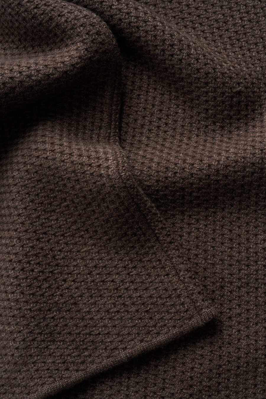 Strickhose aus Merinowolle in Braun-Melange Detail