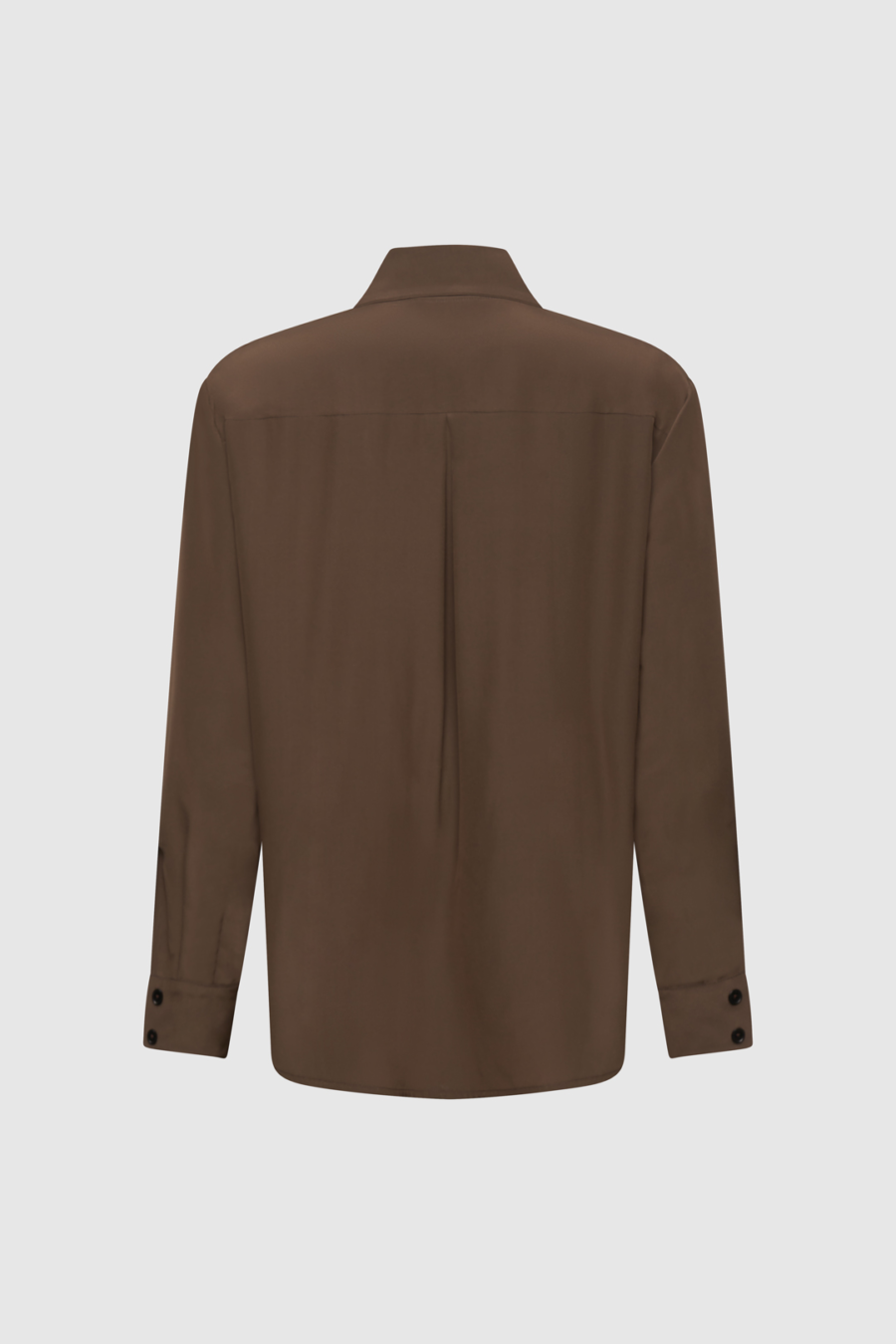 Oversize Seidenbluse in Braun