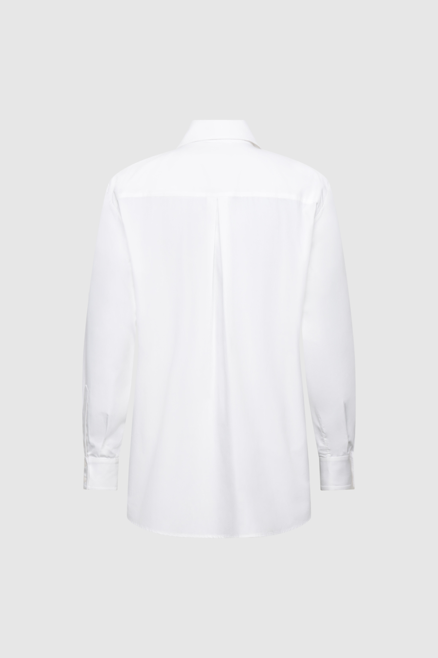 Oversized Baumwollbluse in Weiß