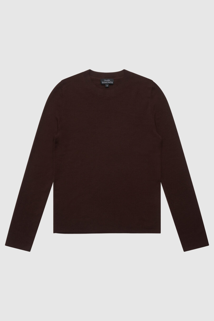 Feinstrickpullover aus 100 % Merinowolle in Braun