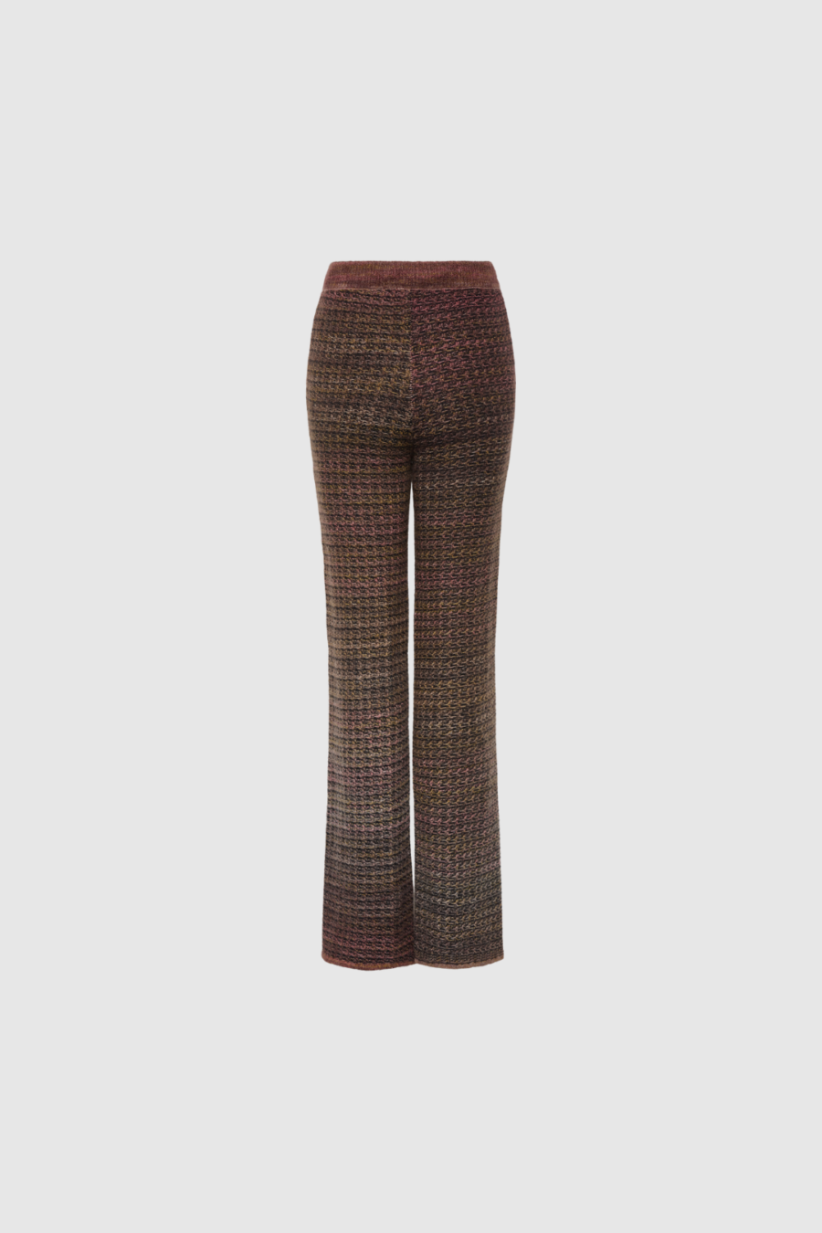 Strickhose aus Merinowolle im Farbverlauf Bordeaux - Braun