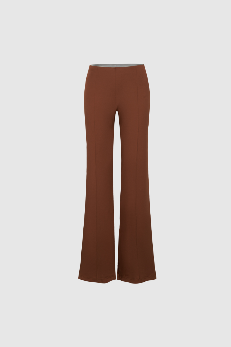 Weite Hose mit fließender Silhouette in Braun