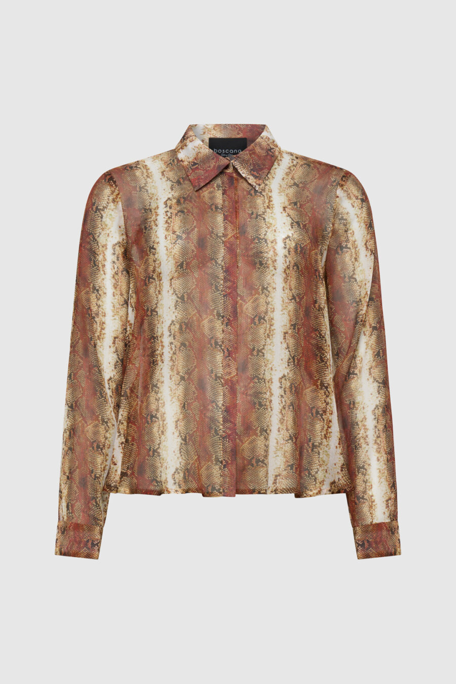Seidenbluse mit Animal-Print