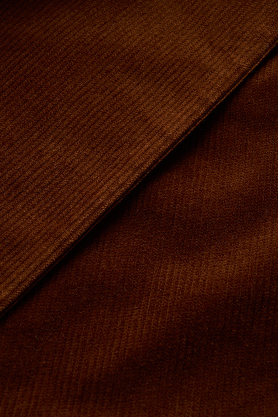 Oversized Cordblazer aus Baumwolle und Seide in Cognac Detail