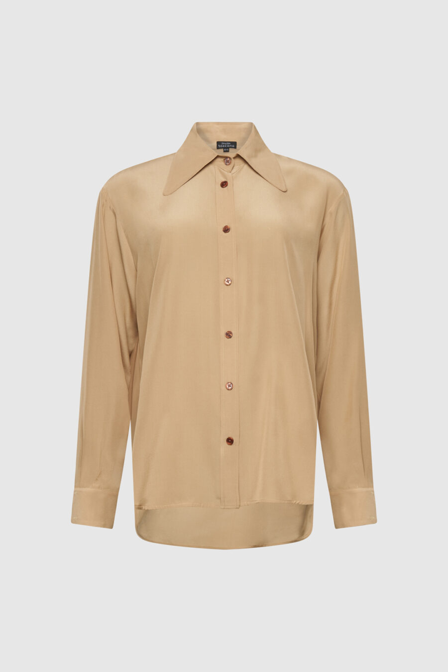 Oversize Seidenbluse in Creme