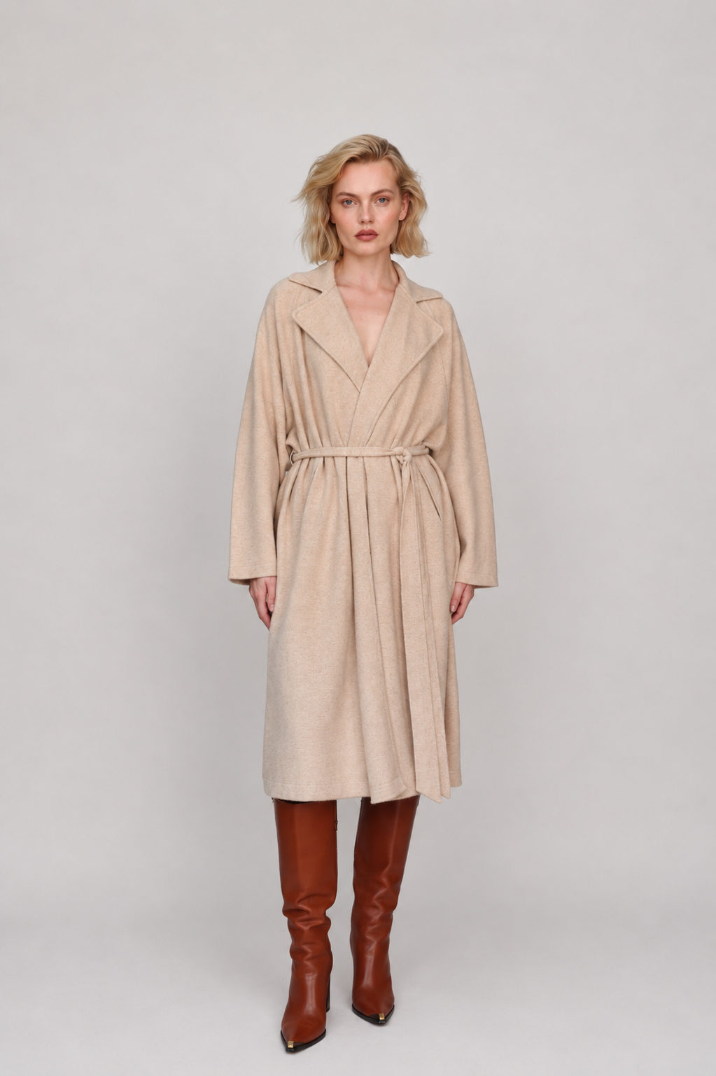 Kaschmirmantel aus 100 % Kaschmir in Camel