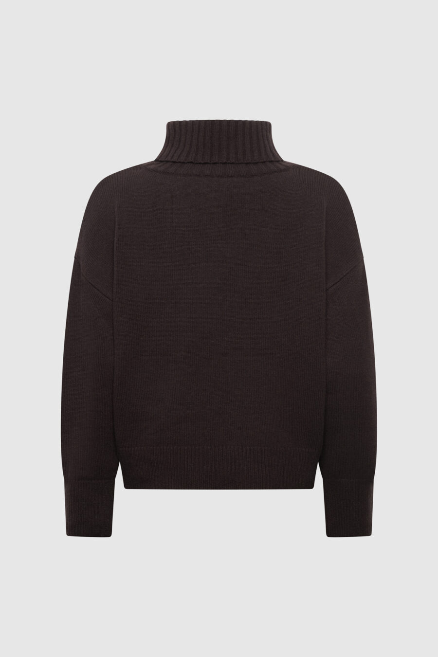 Oversize-Rollkragenpullover aus Kaschmir in Braun