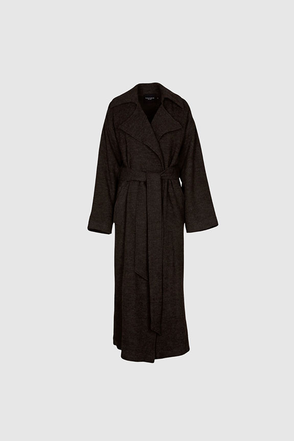 Woll-Trenchcoat in Mocca